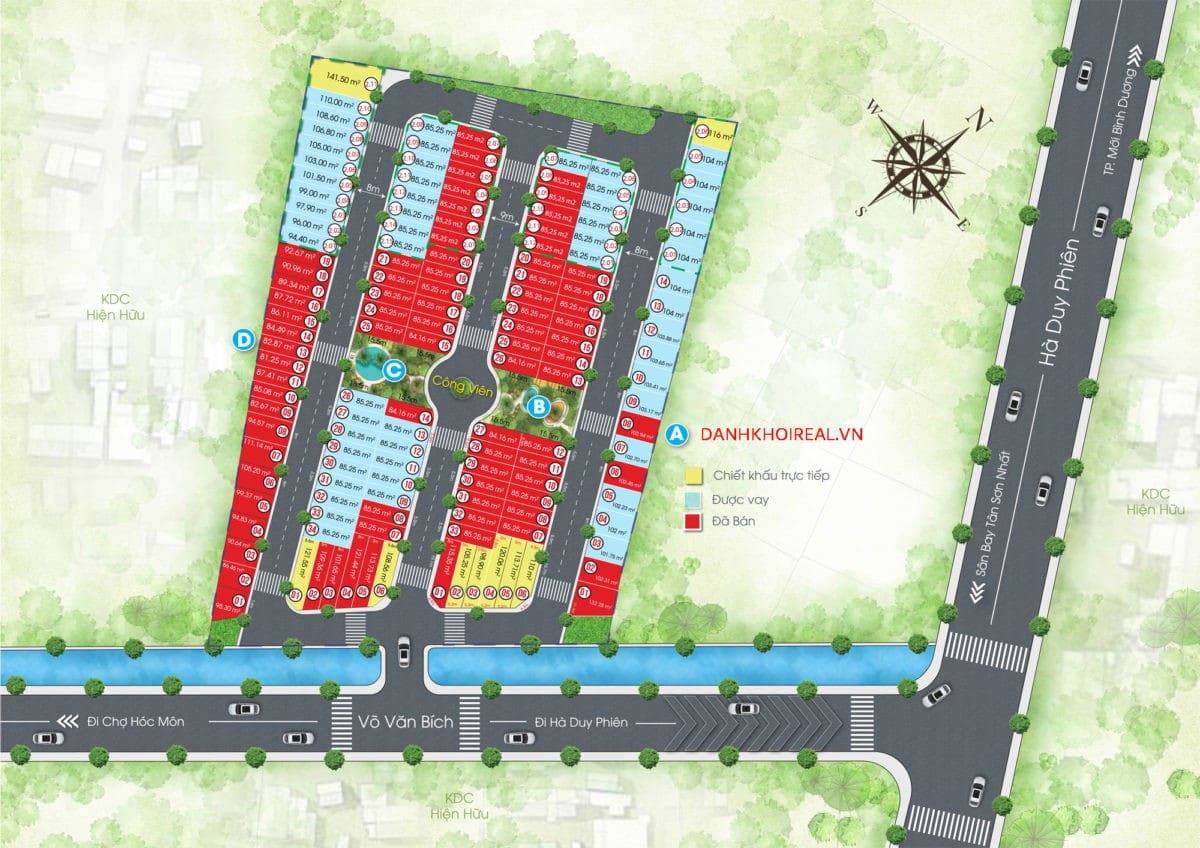 Mặt bằng Ph&acirc;n l&ocirc; Dự &aacute;n The Residence 1- Res 1 - V&otilde; Văn B&iacute;ch - Củ Chi