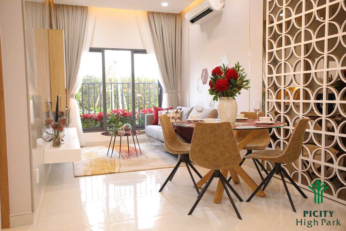 Khu vực Ph&ograve;ng kh&aacute;ch Căn hộ Pi City Thạnh Xu&acirc;n Quận 12