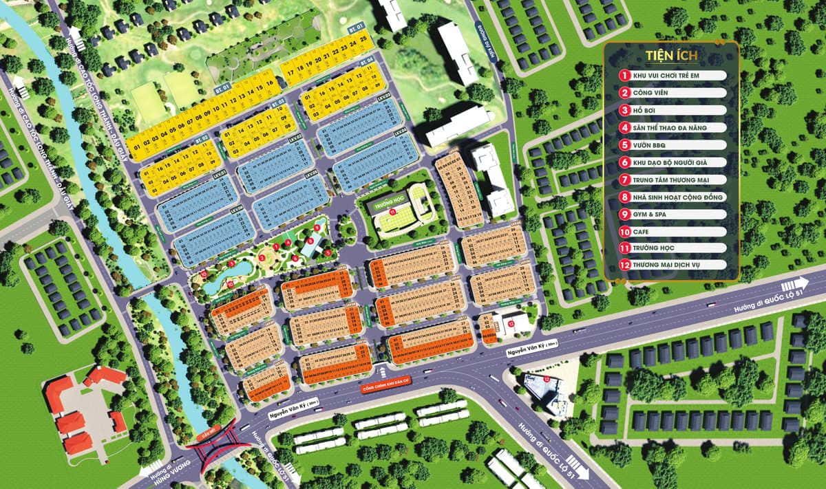Mặt bằng Ph&acirc;n l&ocirc; Tiến Lộc Garden Nhơn Trạch