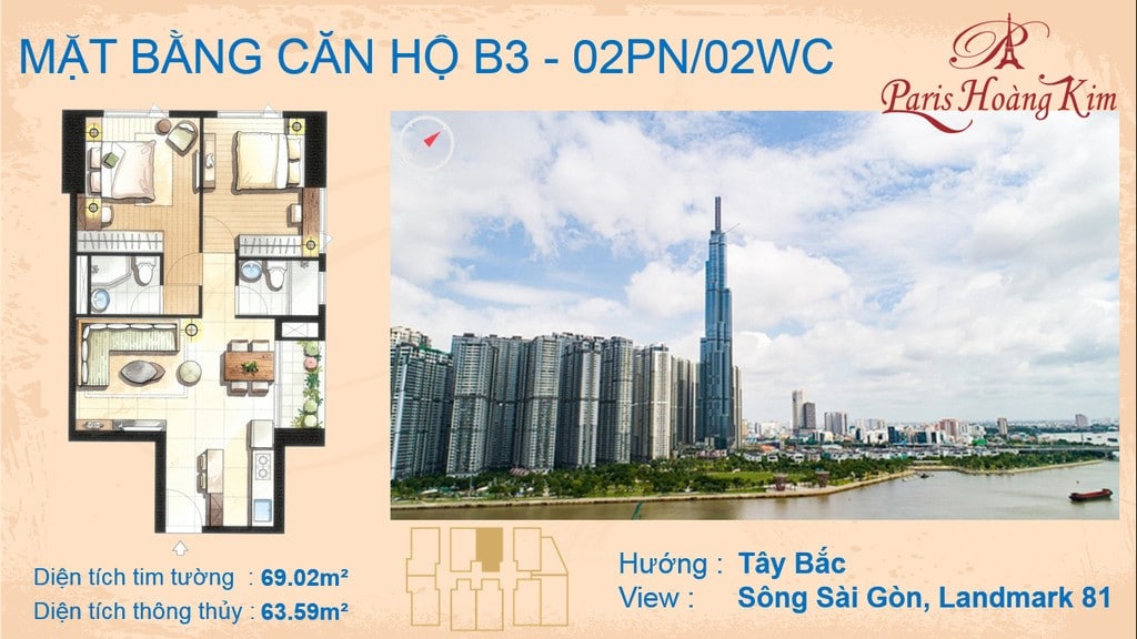 Căn b3 Paris Ho&agrave;ng Kim