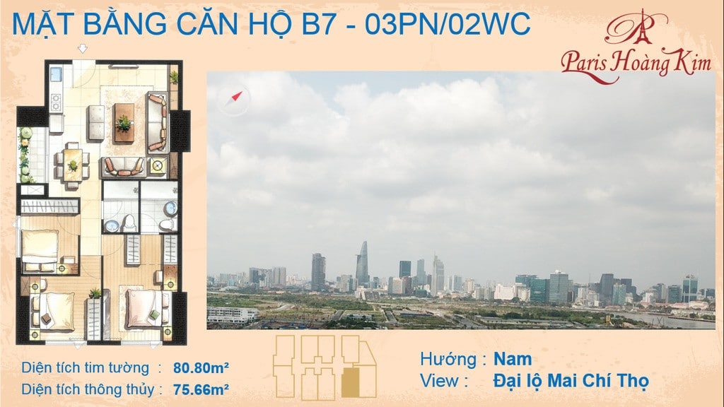 Căn b1 Paris Ho&agrave;ng Kim