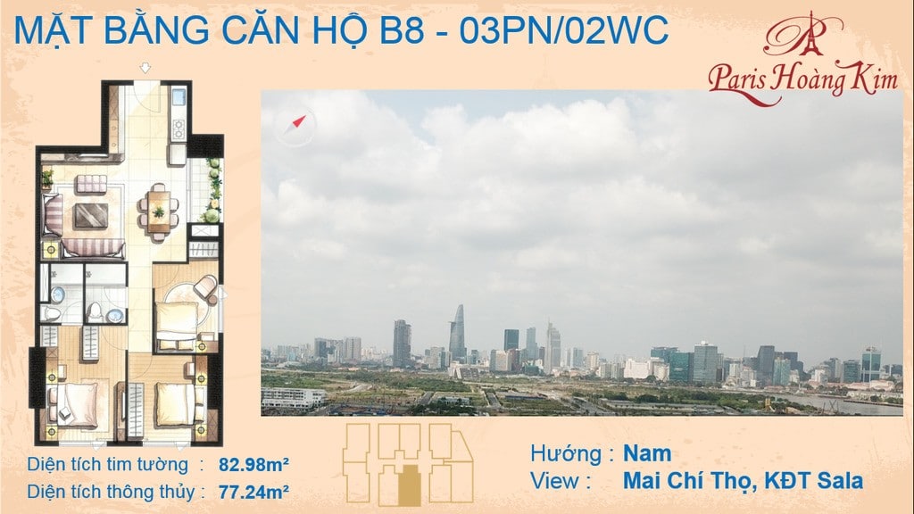 Căn b8 Paris Ho&agrave;ng Kim