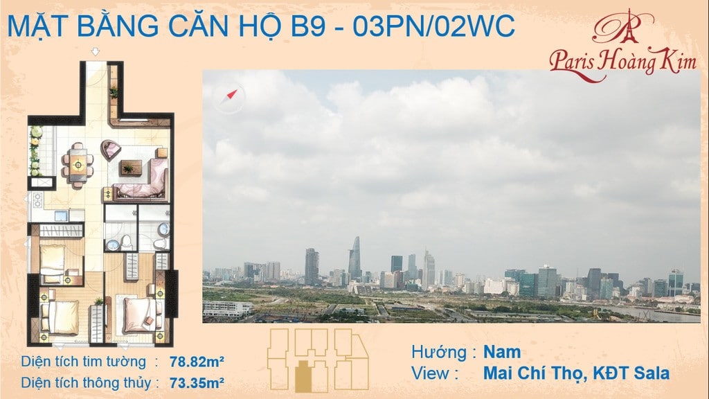 Căn b9 Paris Ho&agrave;ng Kim