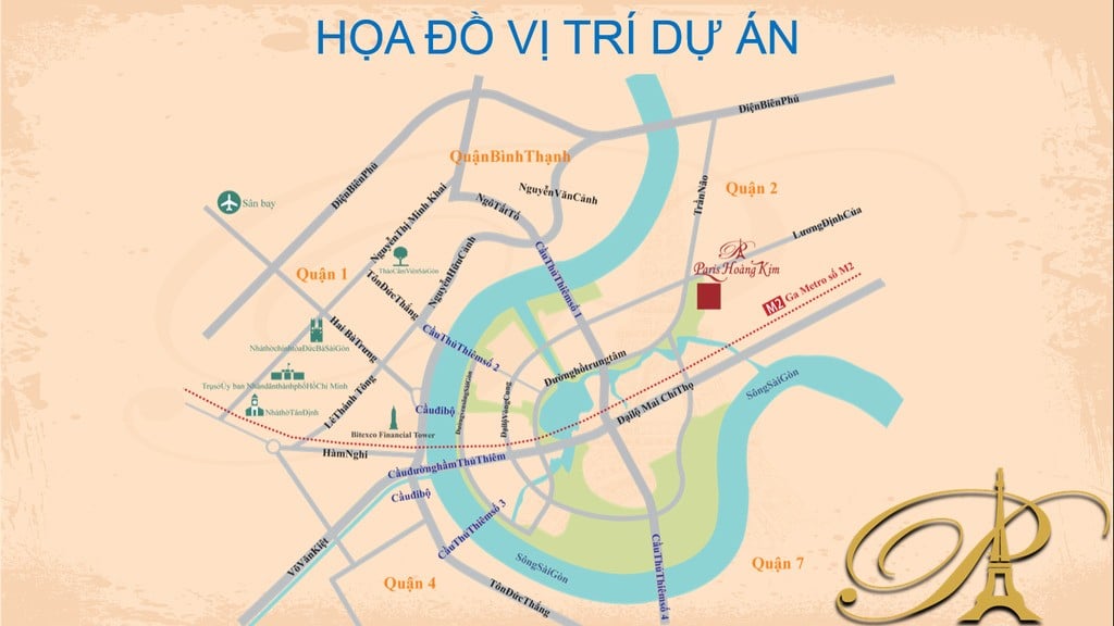 Vị tr&iacute; Paris Ho&agrave;ng Kim