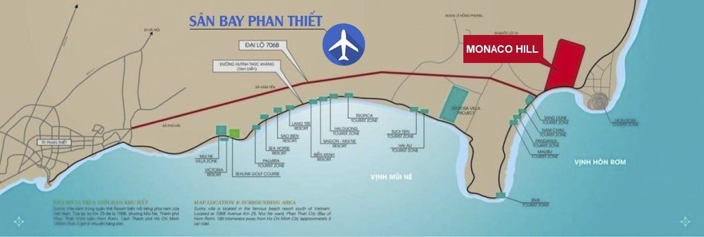 Vị tr&iacute; Monaco Hill Phan Thiết