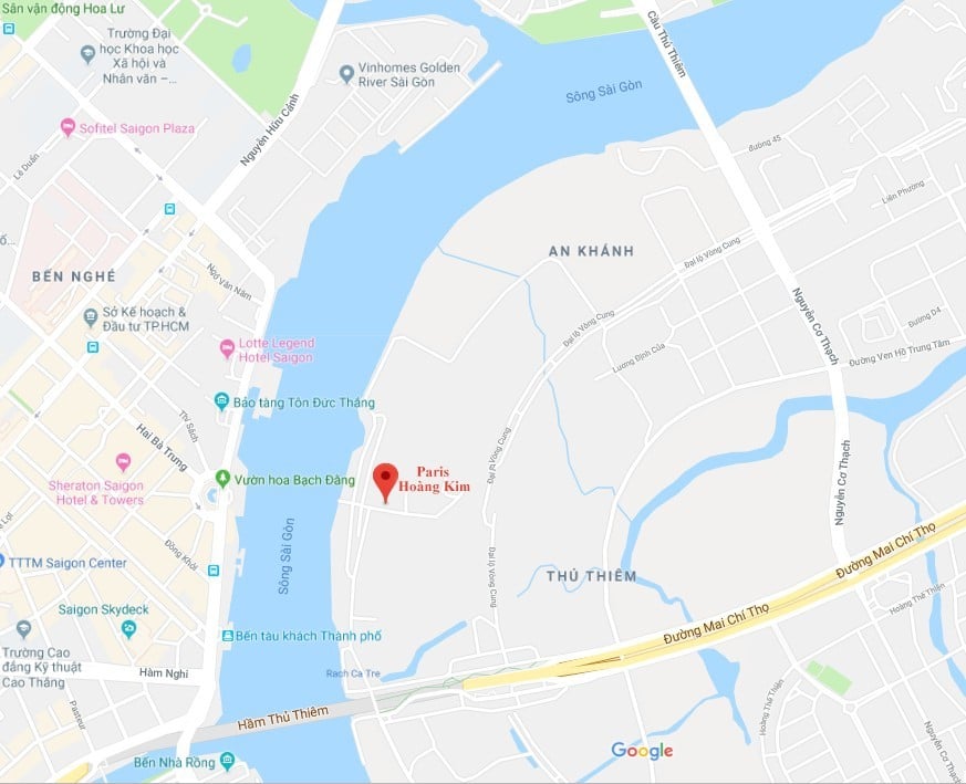 Vị tr&iacute; Paris Ho&agrave;ng Kim