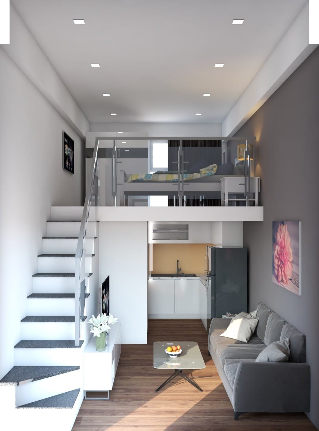 Phối cảnh thiết kế b&ecirc;n trong Căn hộ 9x House