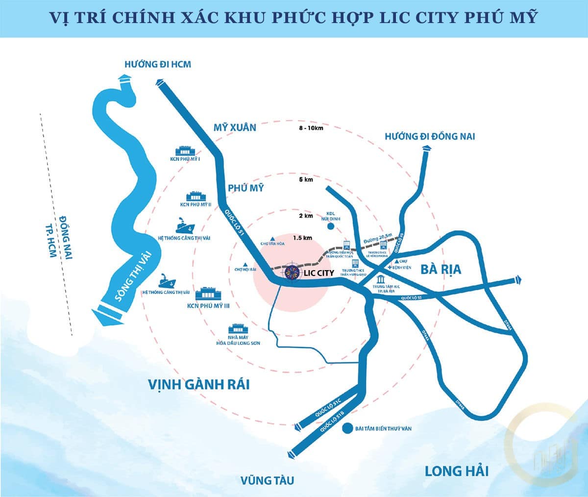 Vị tr&iacute; Dự &aacute;n Lic City B&agrave; Rịa