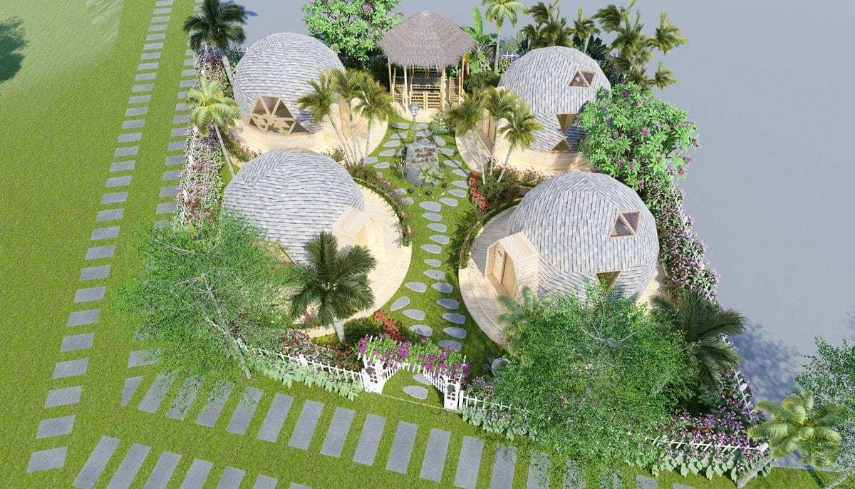 Phối cảnh tr&ecirc;n cao Resort Nha Trang Riverside