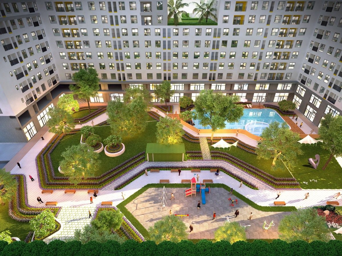 Nội khu Dự &aacute;n Bcons Garden B&igrave;nh Dương