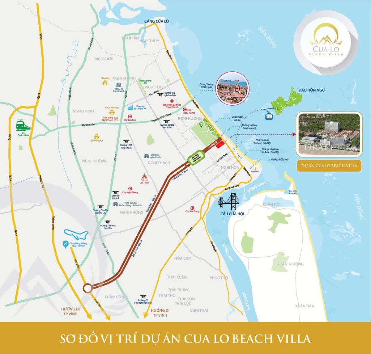 Sơ đồ vị tr&iacute; Trang Chủ GK88 Chính Thức Cửa L&ograve; Beach Villas