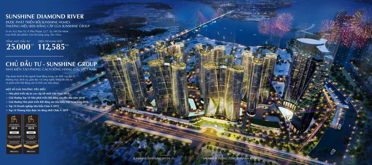 Tổng thể Dự &aacute;n căn hộ Sunshine Diamond River Quận 7