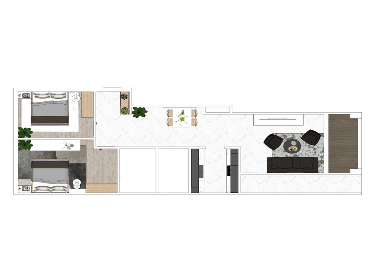 Thiết kế Căn hộ 85m2 Chung cư Conic Boulevard Bình Chán Thiết kế Căn hộ 85m2 Chung cư Conic Boulevard Bình Chán