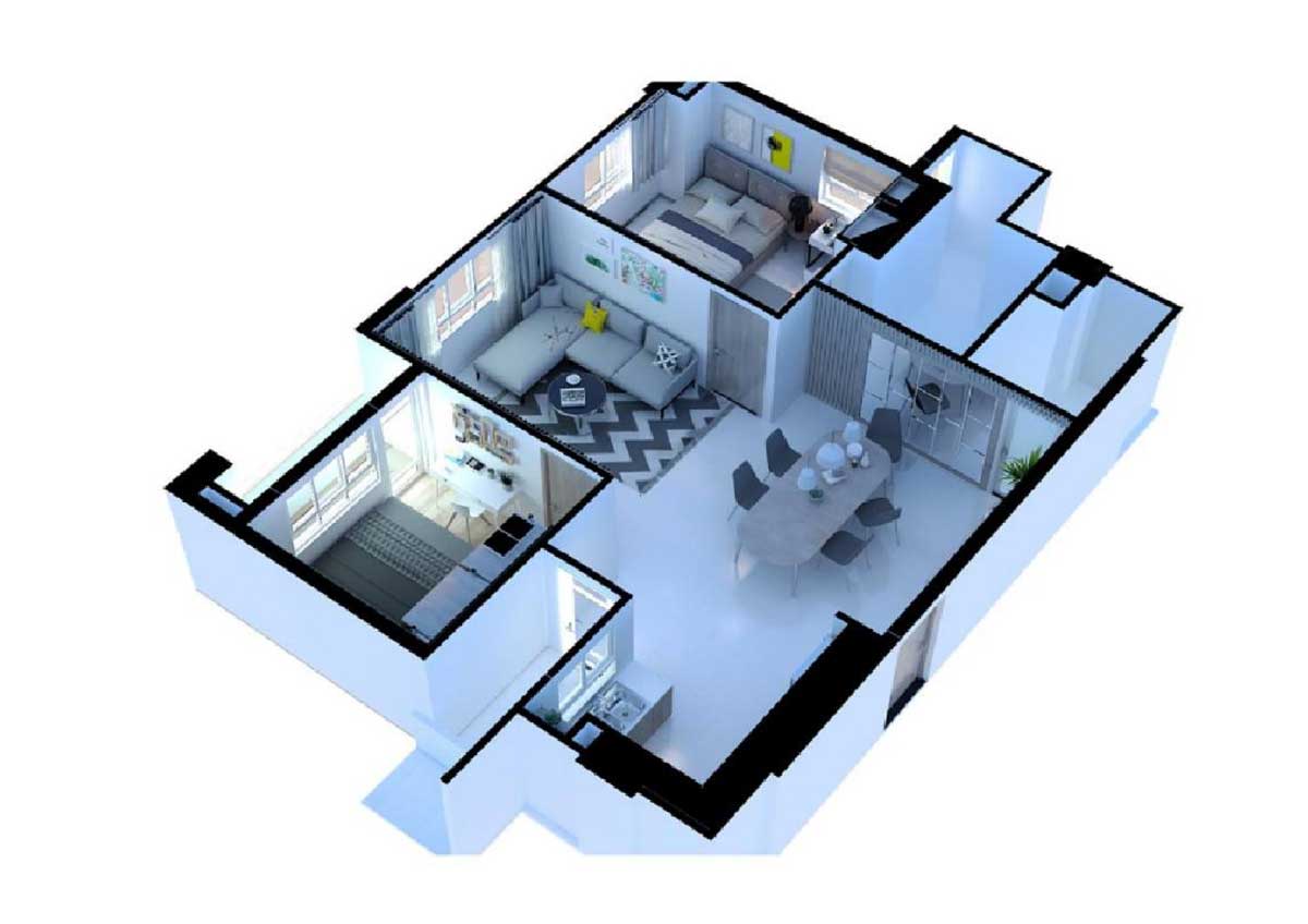 Thiết kế Căn hộ 89m2 Chung cư Conic Boulevard Bình Chán Thiết kế Căn hộ 89m2 Chung cư Conic Boulevard Bình Chán
