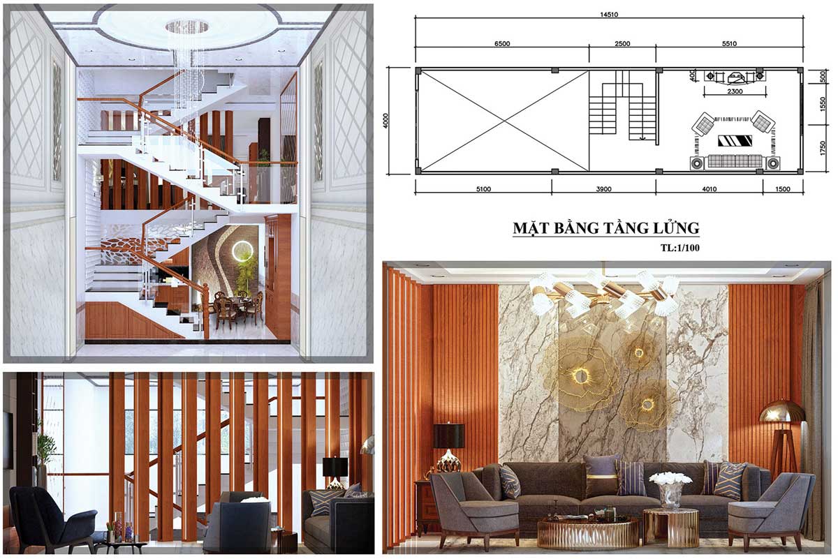 Thiết kế Tầng Lững Nhà phố liền kề Lux Home Gardens Quận Bình Tân Thiết kế Tầng Lững Nhà phố liền kề Lux Home Gardens Quận Bình Tân