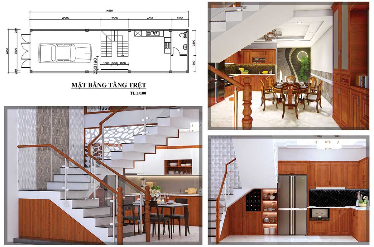 Thiết kế Tầng Trệt Nhà phố liền kề Lux Home Gardens Quận Bình Tân Thiết kế Tầng Trệt Nhà phố liền kề Lux Home Gardens Quận Bình Tân