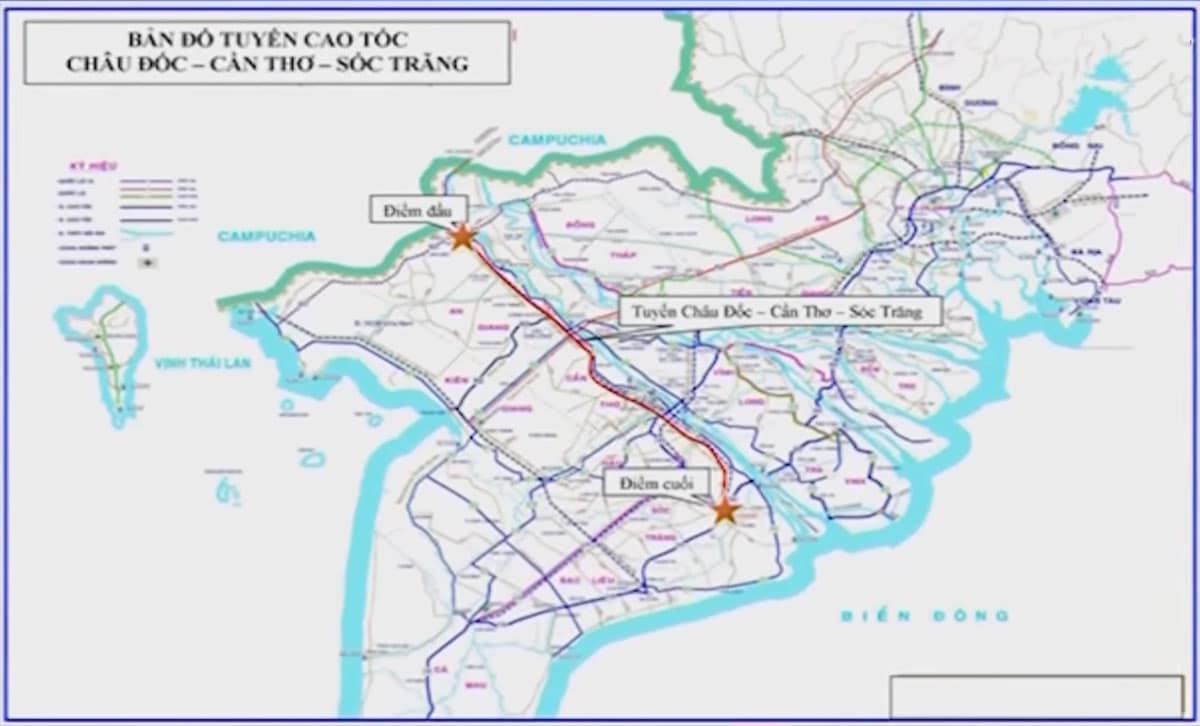 Bản đồ Tuyến Đường Cao tốc Châu Đốc – Cần Thơ – Sóc Trăng Bản đồ Tuyến Đường Cao tốc Châu Đốc – Cần Thơ – Sóc Trăng