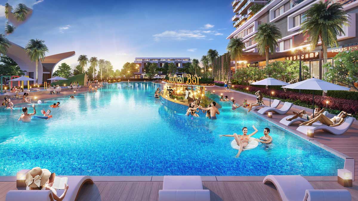 Tiện ích Hồ bơi tràn bờ tại Dự án Căn hộ Aria Bà Rịa Tiện ích Hồ bơi tràn bờ tại Dự án Căn hộ Aria Bà Rịa