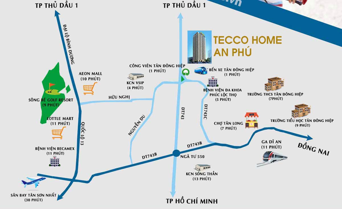 Vị trí Dự án Căn hộ Chung cư Tecco Home An Phú Vị trí Dự án Căn hộ Chung cư Tecco Home An Phú