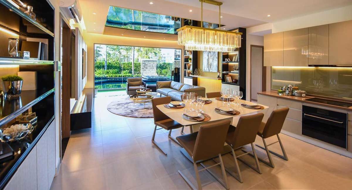 Ph&ograve;ng kh&aacute;ch Căn hộ Đại học Quốc Gia TP HCM