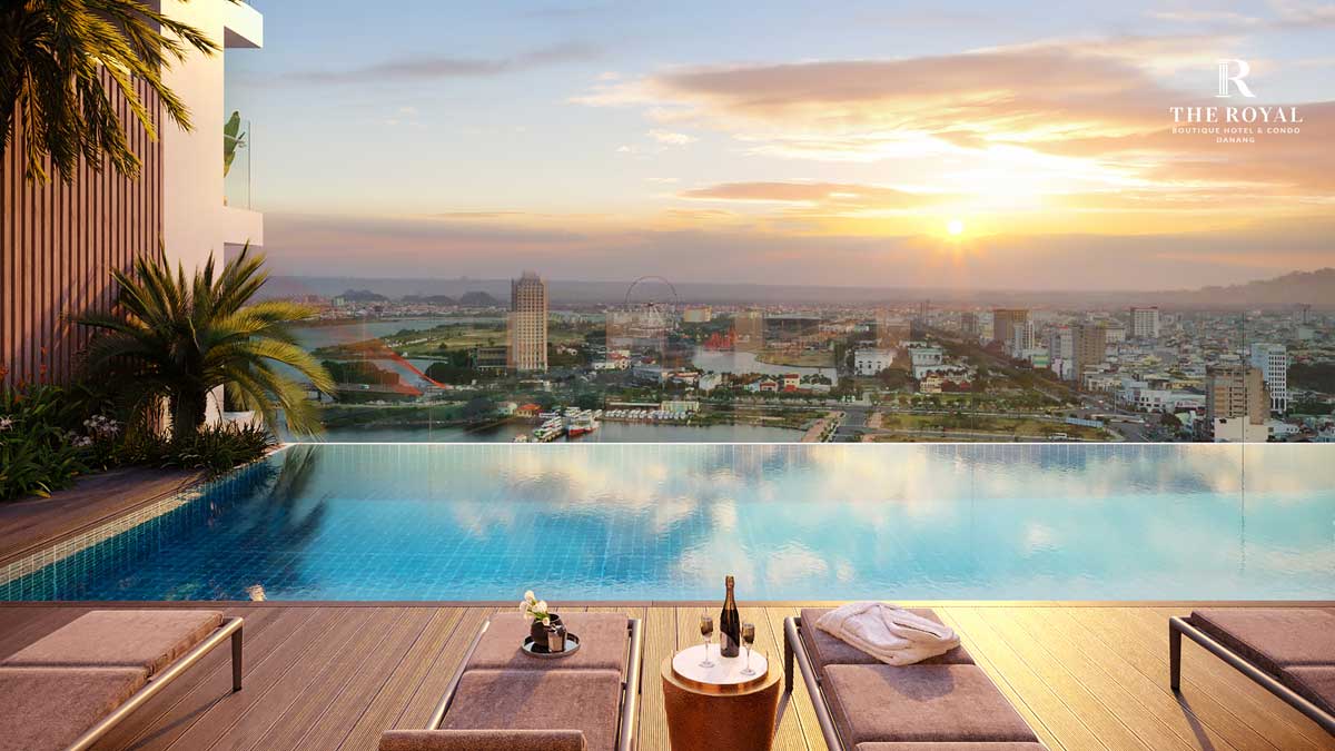Hồ bơi Tràn bờ The Atrium tại tầng 4 Hồ bơi Tràn bờ The Atrium tại tầng 4
