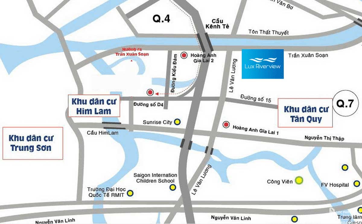 Vị trí Dự án Căn hộ Lux Riverview Quận 7 Vị trí Dự án Căn hộ Lux Riverview Quận 7
