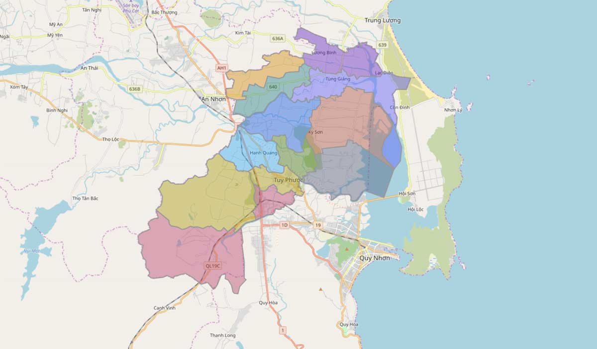 Bản đồ hành chính huyện Tuy Phước – Bình Định Bản đồ hành chính huyện Tuy Phước – Bình Định