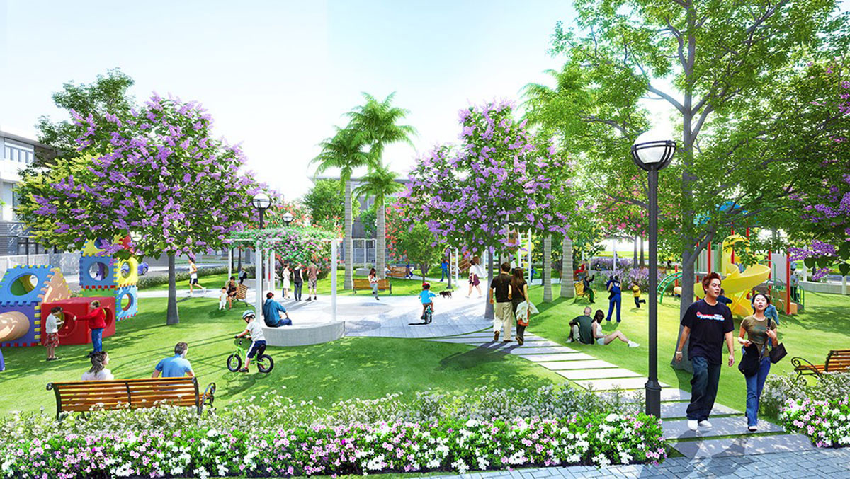 Công viên nội khu Dự án Saigon West Broadway Bình Tân Công viên nội khu Dự án Saigon West Broadway Bình Tân