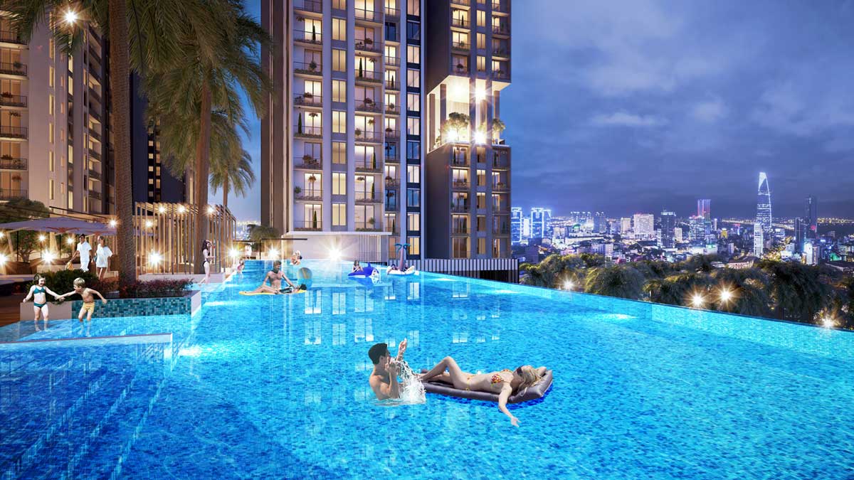 Hồ bơi vô cực tại Dự án Căn hộ Hà Đô Phạm Văn Đồng Hồ bơi vô cực tại Dự án Căn hộ Hà Đô Phạm Văn Đồng