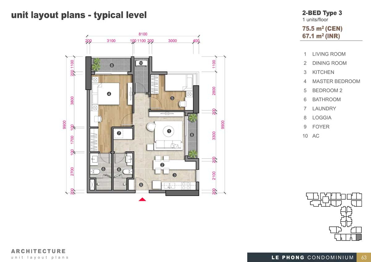 THIẾT KẾ 2PN LOẠI 3