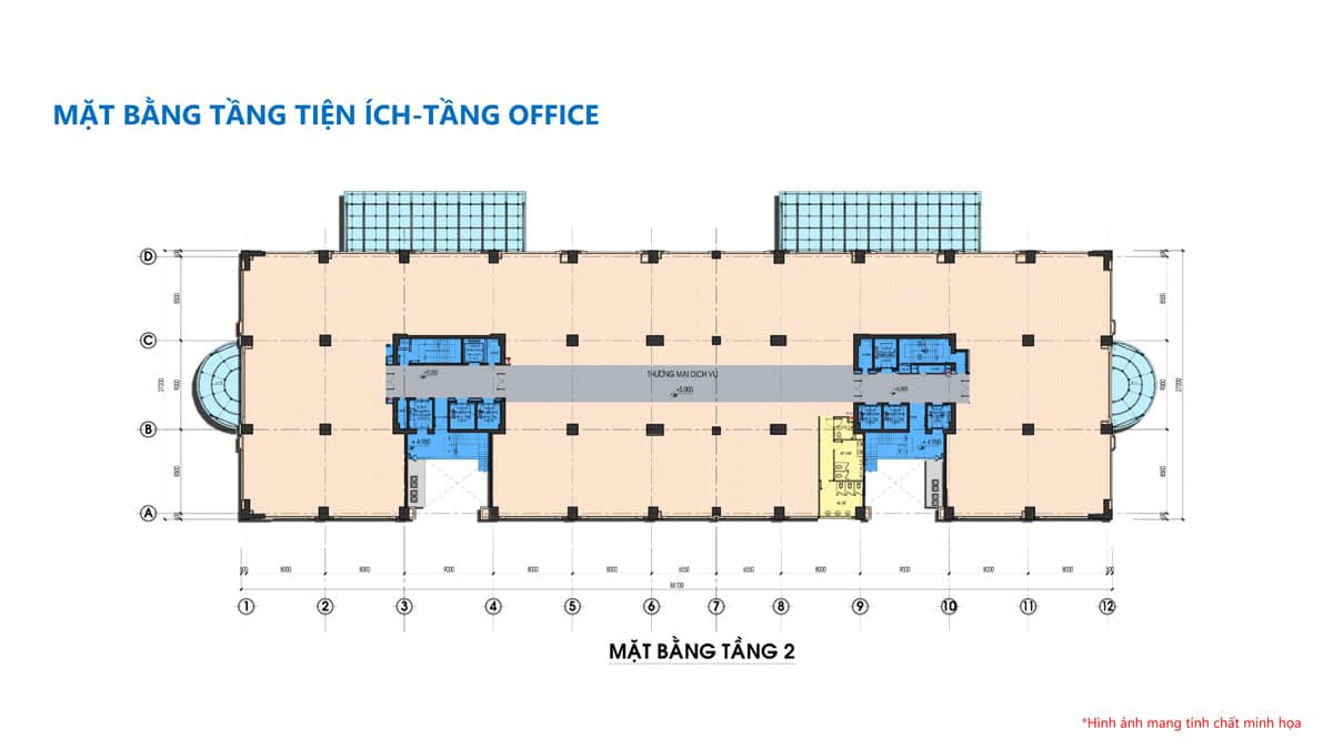 Mặt bằng Tầng 2 Dự án Căn hộ Tam Đức Plaza Quận 5 mat-bang-tang-2-du-an-tam-duc-plaza