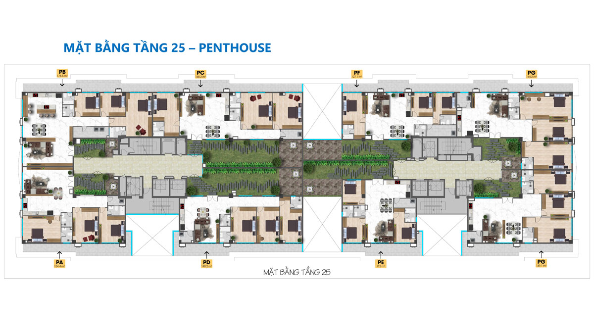Mặt bằng Tầng 25 Dự án Căn hộ Tam Đức Plaza Quận 5 mat-bang-tang-25-du-an-tam-duc-plaza