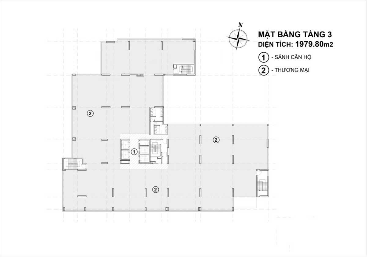 Mặt bằng Tầng 3 Mặt bằng Tầng 3