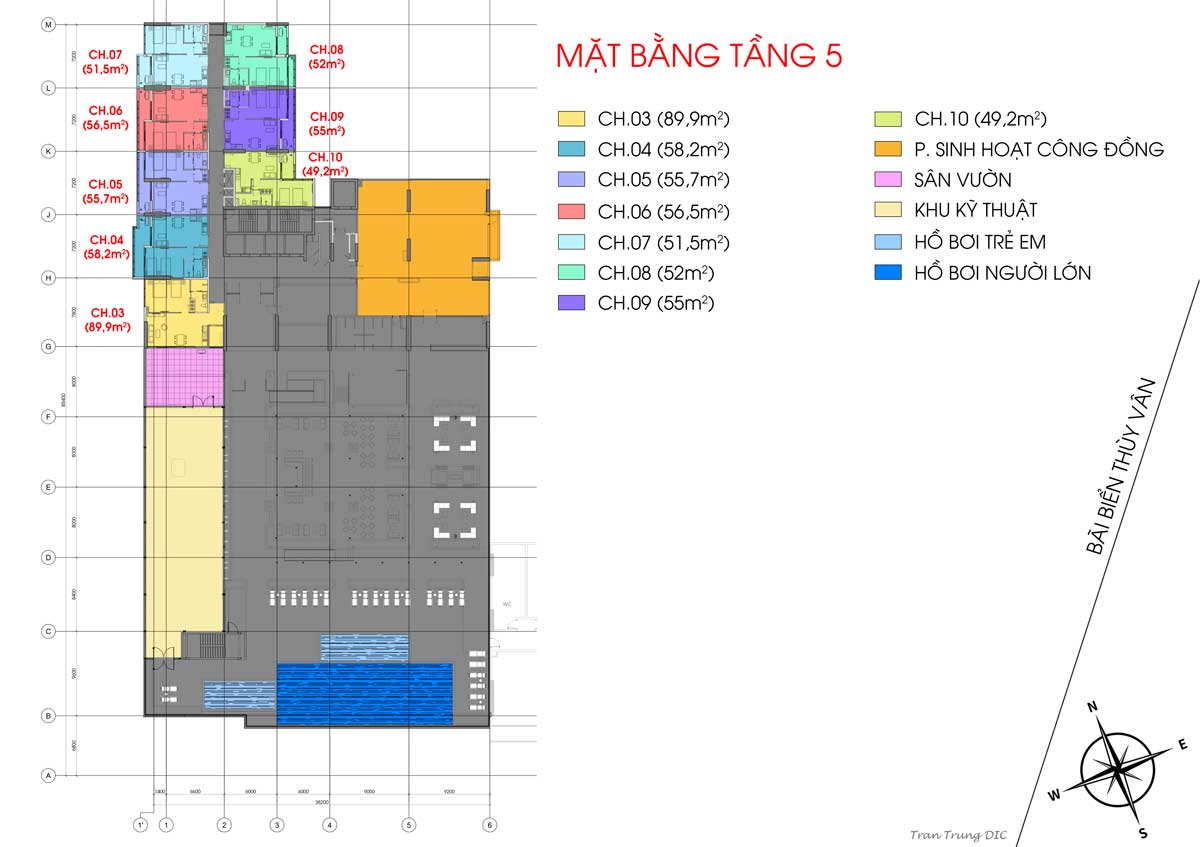 Mặt bằng Tầng 5 Mặt bằng Tầng 5