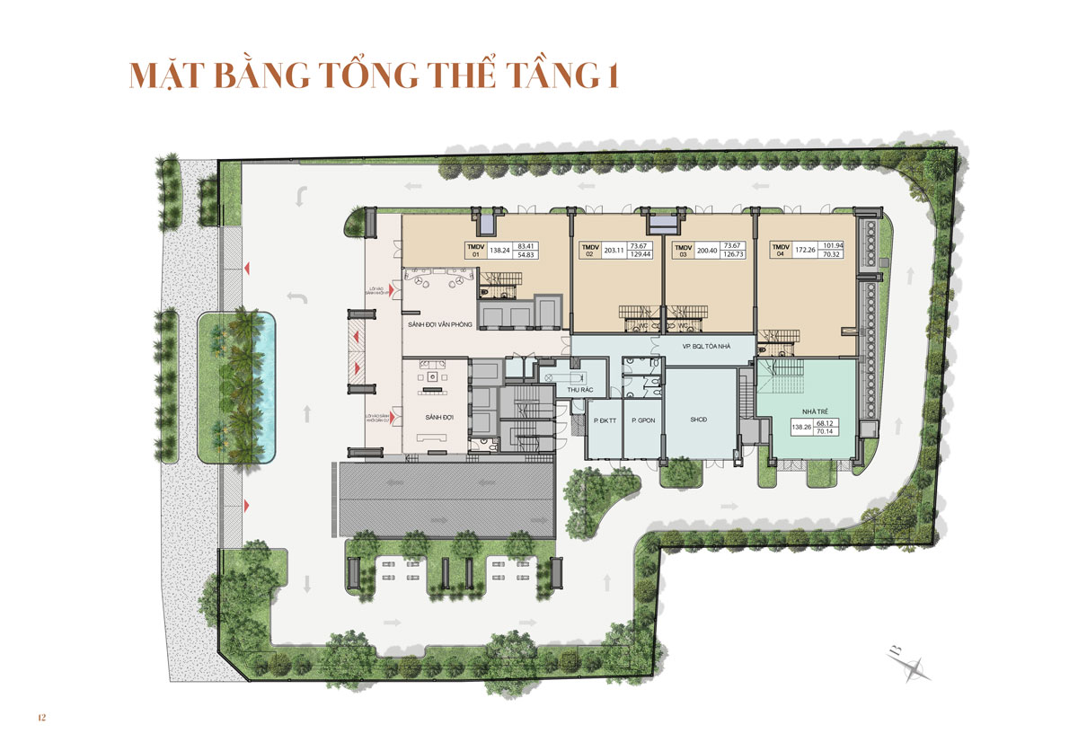Mặt bằng tầng 1