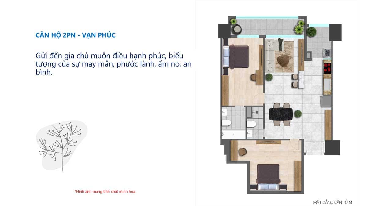 Thiết kế Căn hộ 2 PN Tam Đức Plaza Quận 5 Thiết kế Căn hộ 2 PN Tam Đức Plaza Quận 5