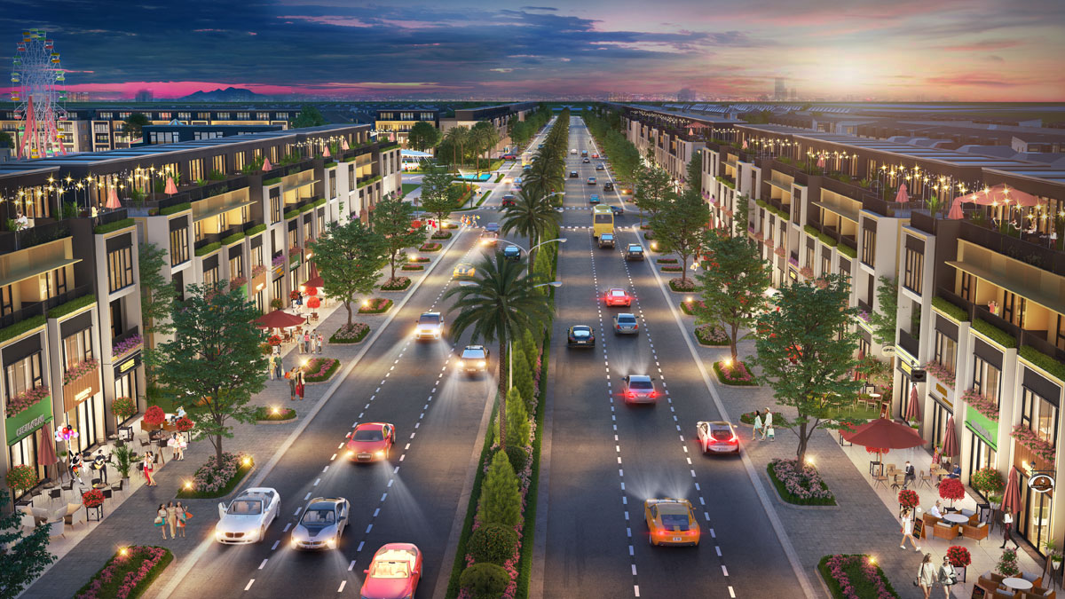 truc chinh du an gem sky world ve dem - GEM SKY WORLD LONG TH&Agrave;NH ĐỒNG NAI