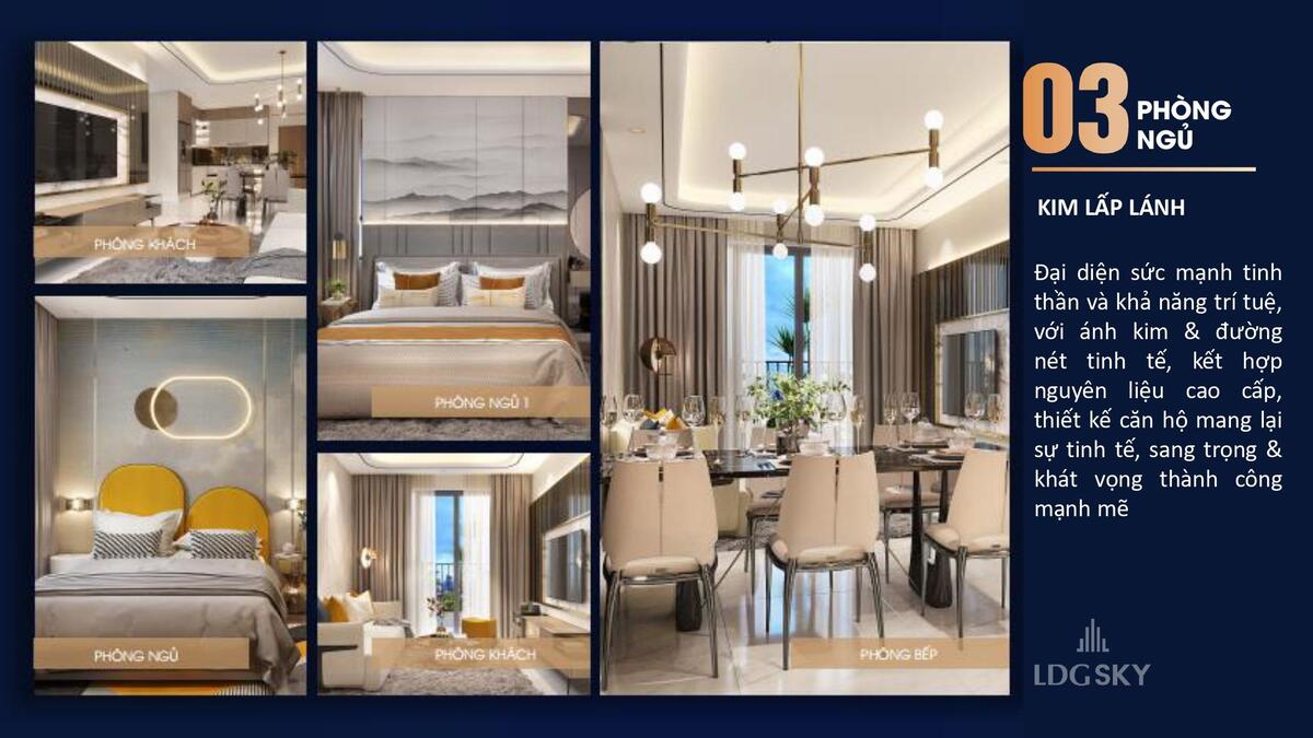 Thiết kế căn hộ 3 ph&ograve;ng ngủ LDG Sky B&igrave;nh Dương