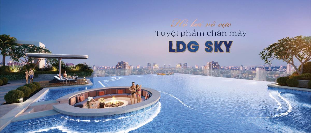 Hồ bơi ch&acirc;n m&acirc;y tại LDG Sky