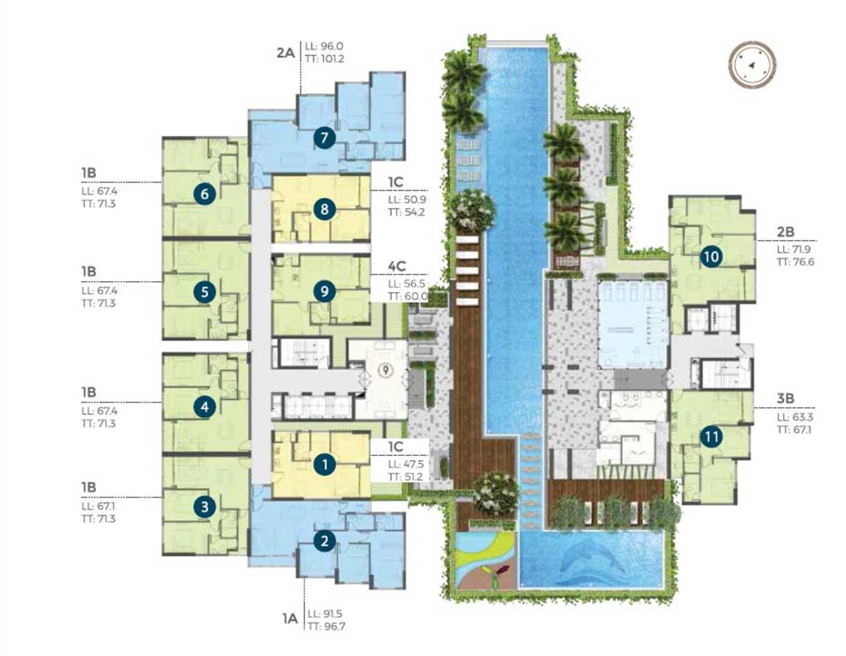 Mặt bằng tầng 4 Precia