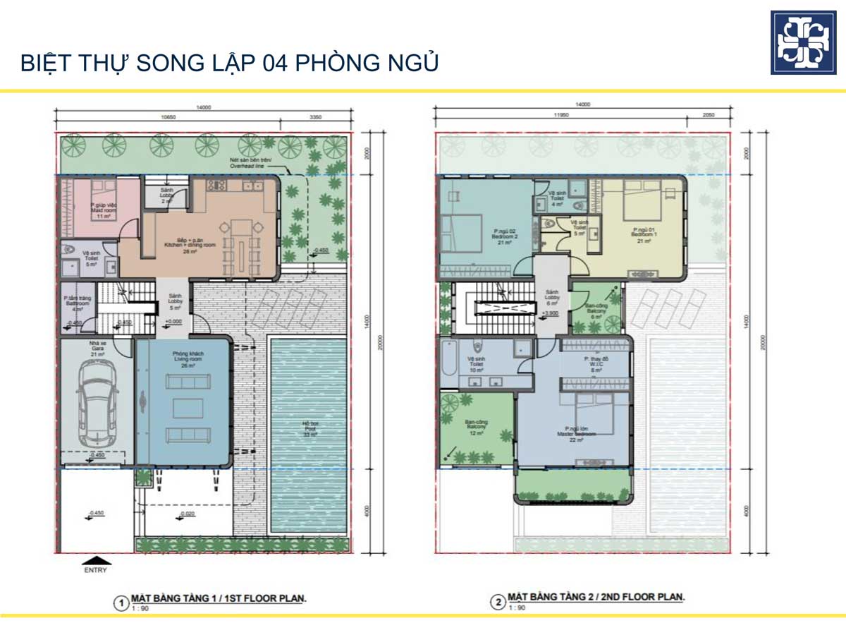Thiết kế Tầng 1 &ndash; 2