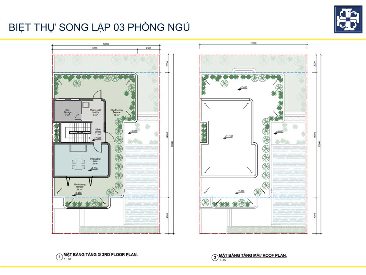 Thiết kế Tầng 3 &ndash; M&aacute;i