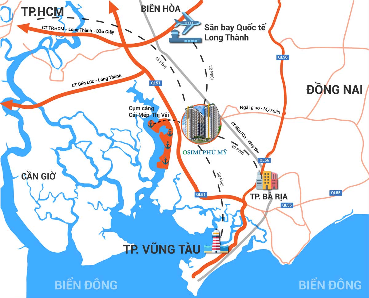 Bản đồ Vị trí liên kết vùng Dự án Căn hộ Osimi Phú Mỹ Bà Rịa Vũng Tàu Bản đồ Vị trí liên kết vùng Dự án Căn hộ Osimi Phú Mỹ Bà Rịa Vũng Tàu
