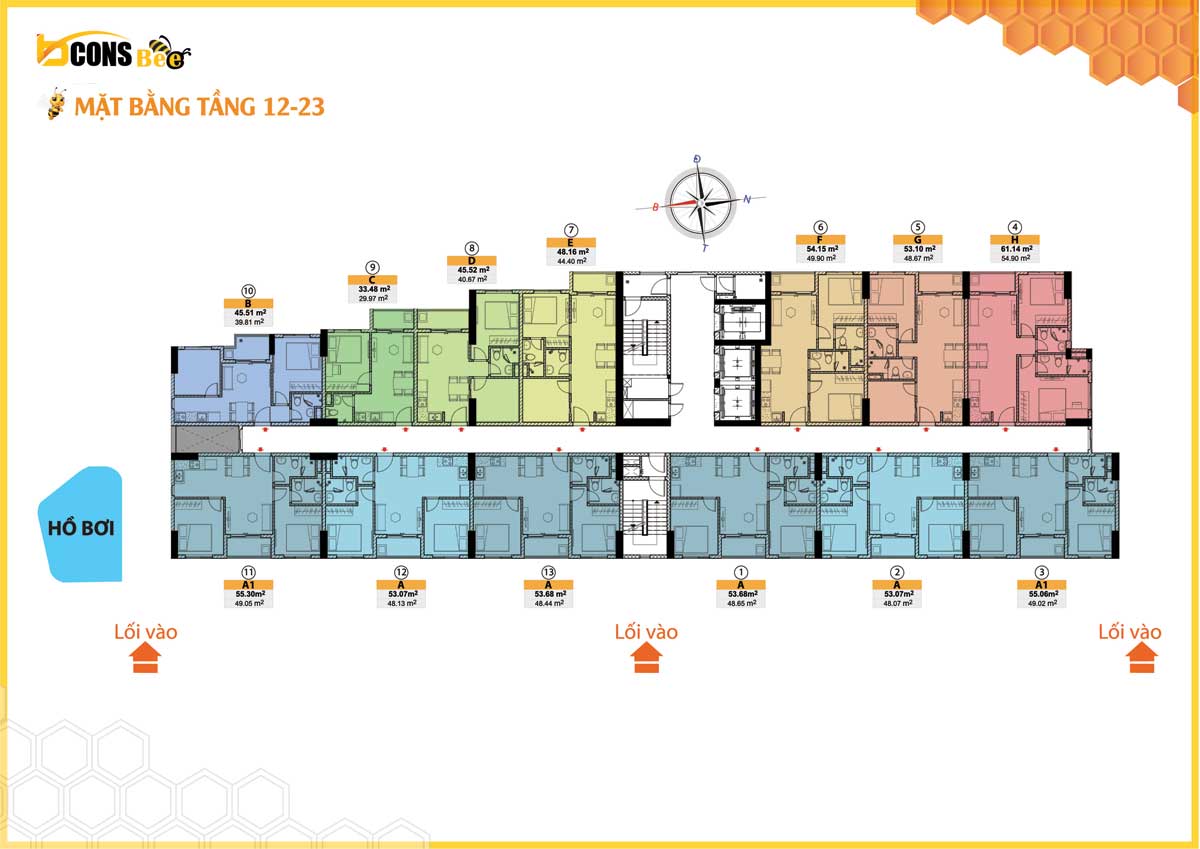 Mặt bằng Tầng 12 &ndash; 23