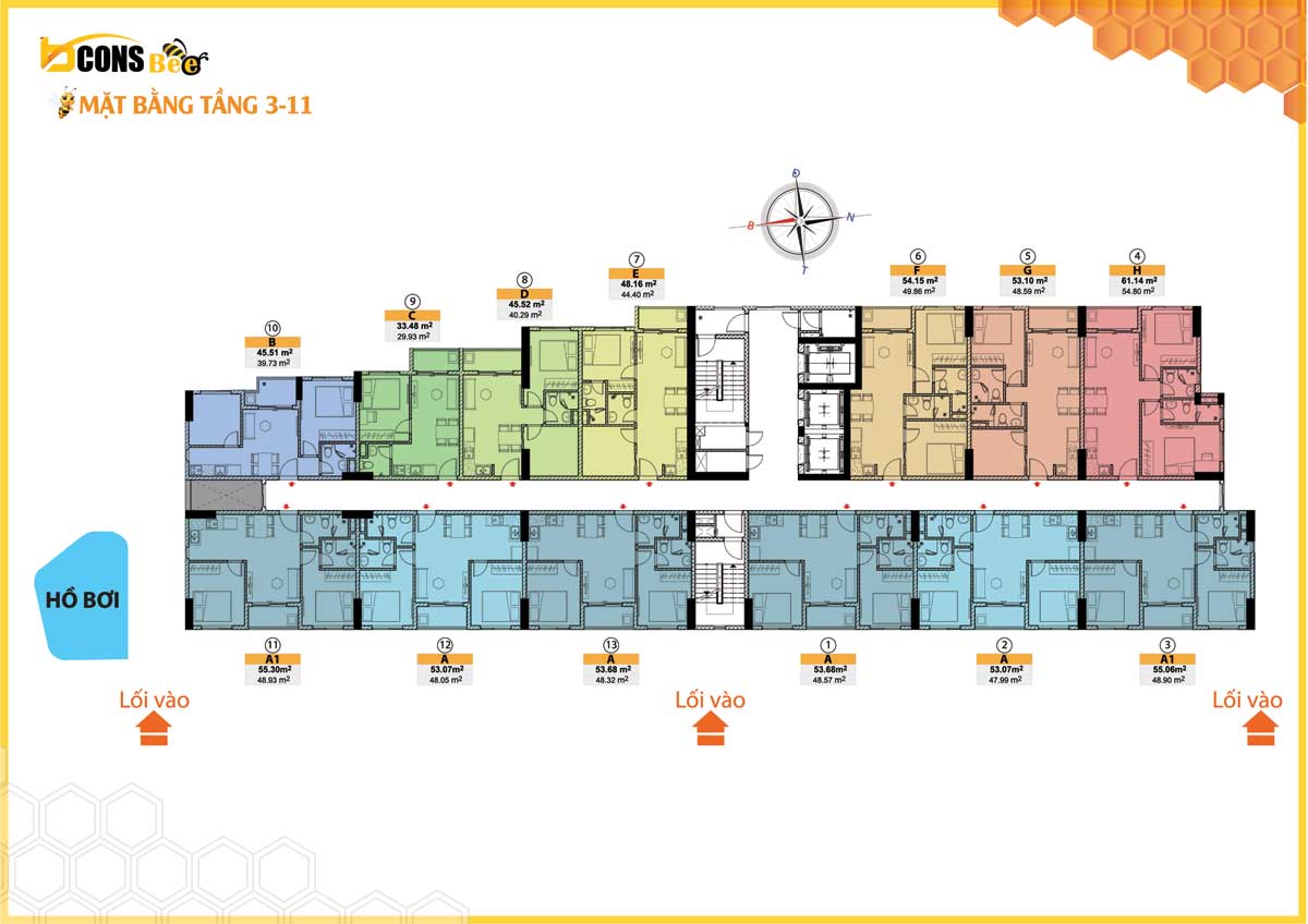 Mặt bằng Tầng 3 &ndash; 11