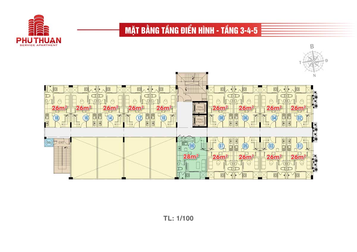 KHU NHÀ Ở DỊCH VỤ PHÚ THUẬN QUẬN 7 mat bang tang 3 4 5 khu nha o dich vu phu thuan quan 7 - KHU NHÀ Ở DỊCH VỤ PHÚ THUẬN QUẬN 7