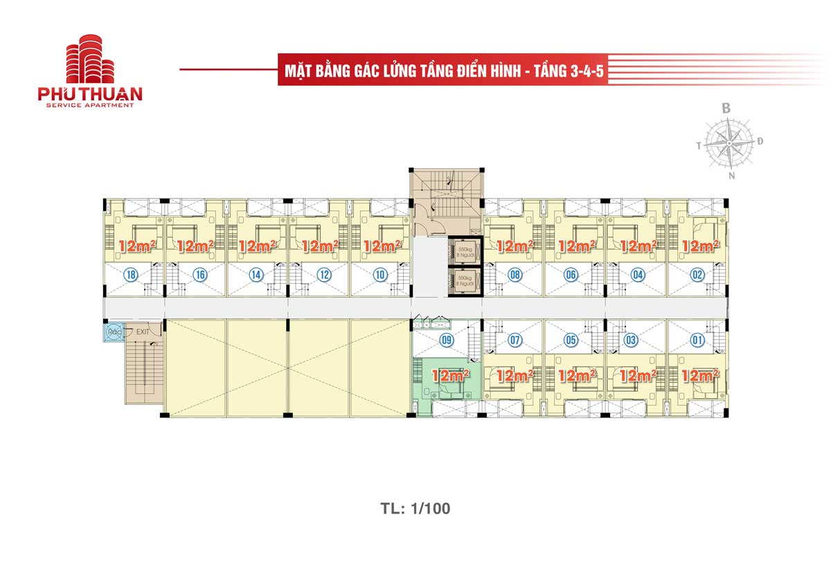 KHU NHÀ Ở DỊCH VỤ PHÚ THUẬN QUẬN 7 mat bang tang gac lung 3 4 5 khu nha o dich vu phu thuan quan 7 - KHU NHÀ Ở DỊCH VỤ PHÚ THUẬN QUẬN 7