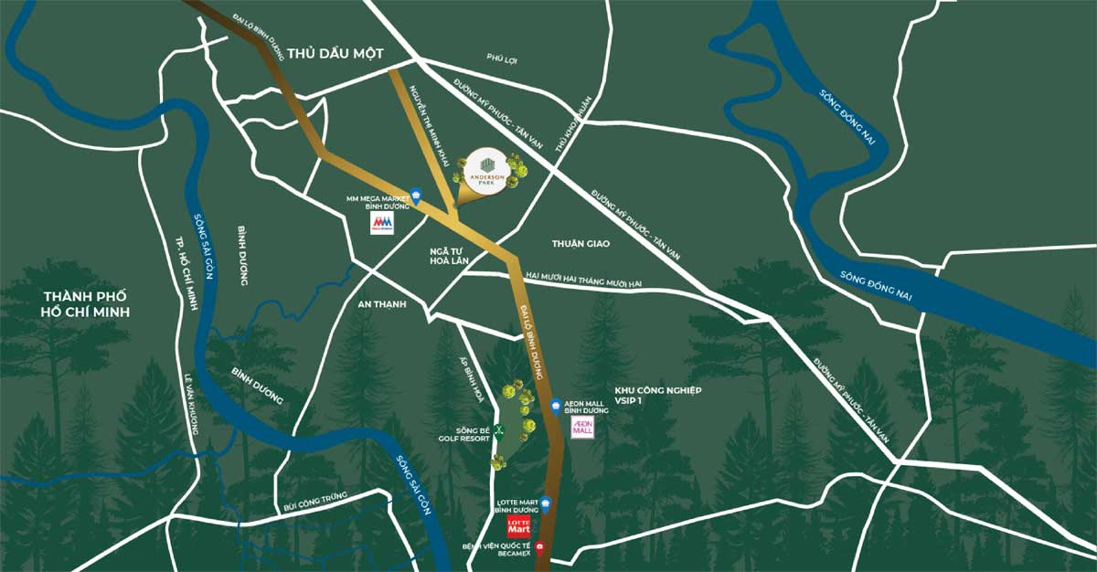 Vị trí Dự án Căn hộ Anderson Park Vị trí Dự án Căn hộ Anderson Park
