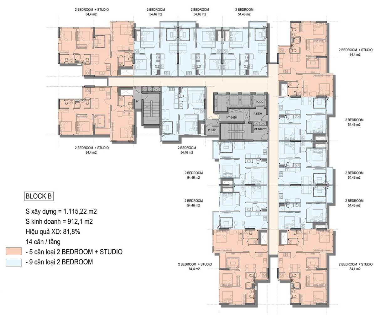 Mặt bằng Tầng điển hình Block B Dự án Căn hộ City Gate 5 Bình Chánh Mặt bằng Tầng điển hình Block B Dự án Căn hộ City Gate 5 Bình Chánh