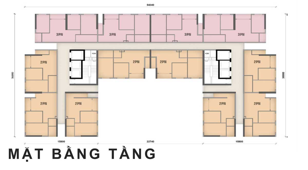 Mặt bằng tầng điển hình Dự án Căn hộ Chung cư Tiến Thành Tân Phú Mặt bằng tầng điển hình Dự án Căn hộ Chung cư Tiến Thành Tân Phú